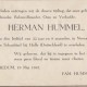Rouwkaart Herman Hummel